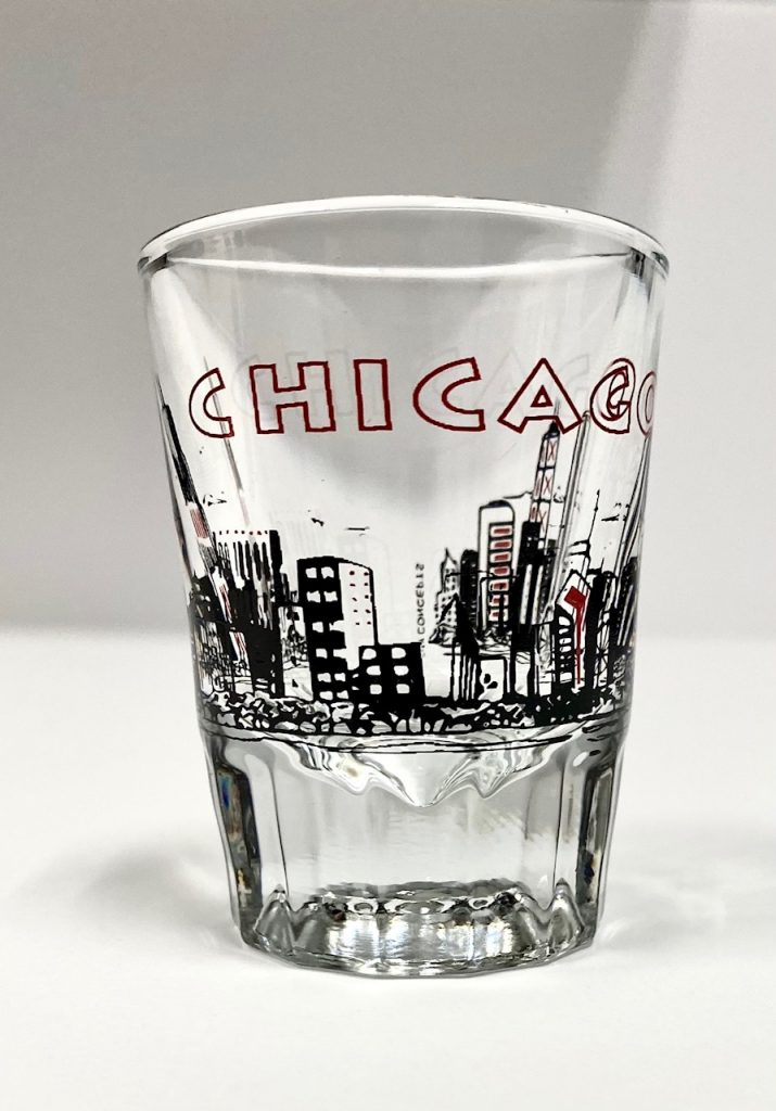 Chicago Shot Glasses Chicago Souvenirs, Tshirts and Sports Gifts
