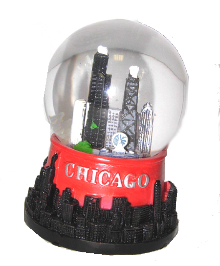 Chicago Snow Globe Skyline 65mm 