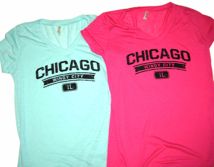 New Era Girl's Chicago White Sox Pink Dipdye V-Neck T-Shirt