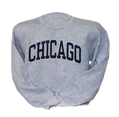 Bold Chicago Sweatshirt - Navy letters - Great Chicago Gifts